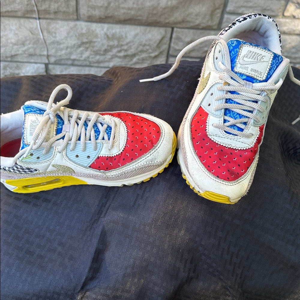Nike Air Max Red and Cream Sneakers